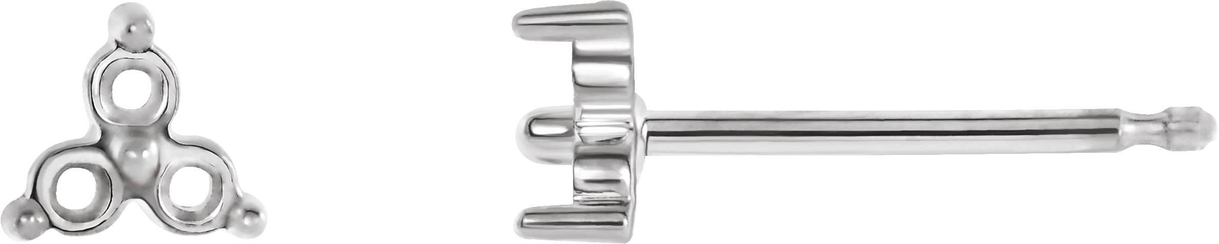 Three-Stone Cluster Earrings