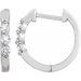 14K White 1/4 CTW Natural Diamond Hoop Earrings  