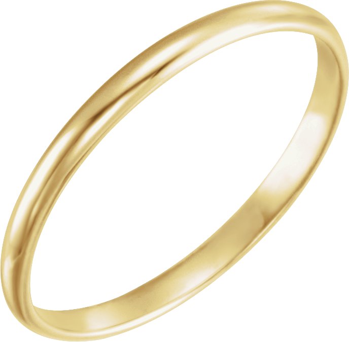 14K Yellow 1.6 mm Youth Band Size 2.5
