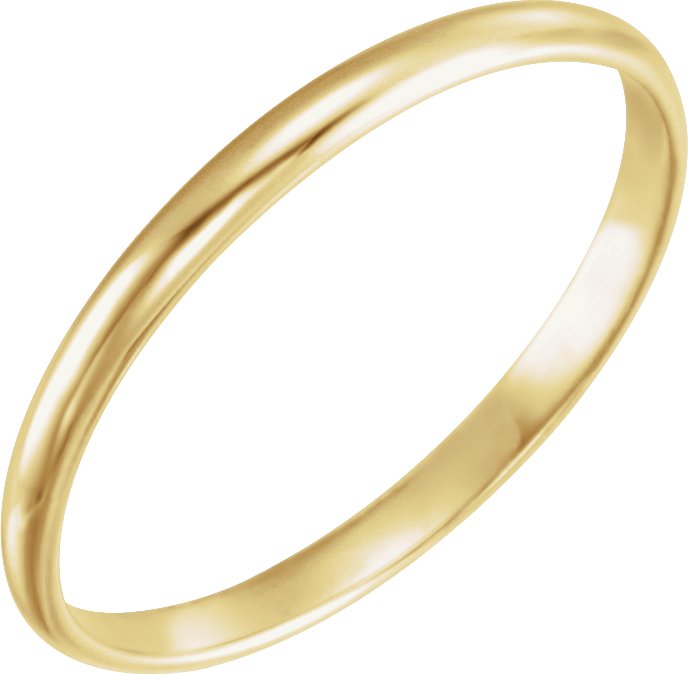 14K Yellow 2 mm Youth Band Size 1