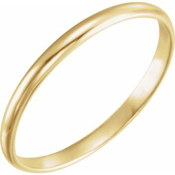 14K Yellow 2 mm Youth Band Size 2.5