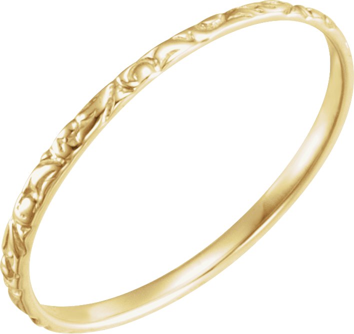 14K Yellow Etched Ring<br>(Size 3)