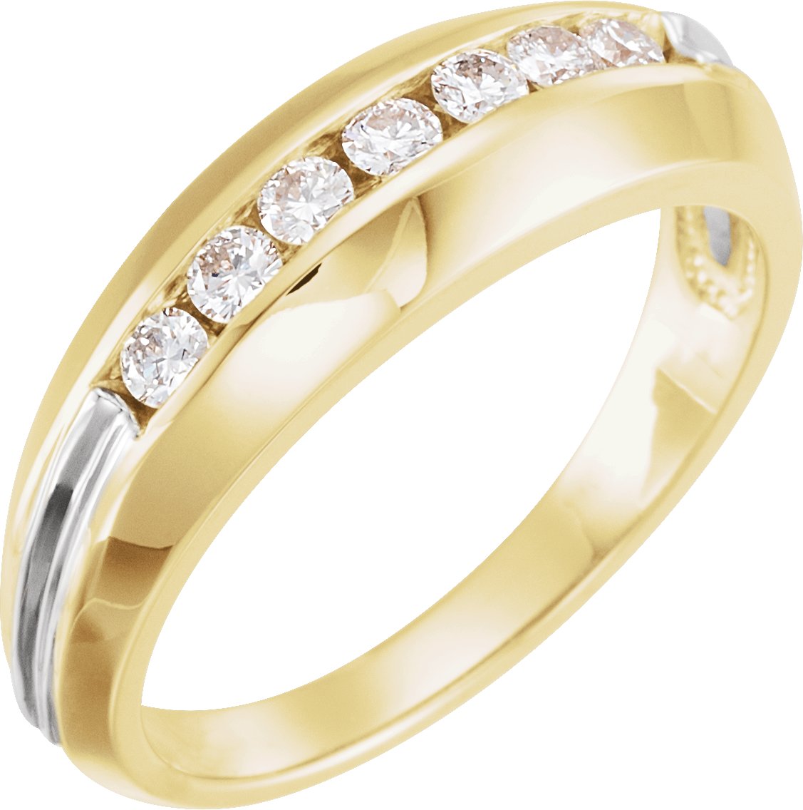 14K Yellow/White 3/8 CTW Natural Diamond Ring