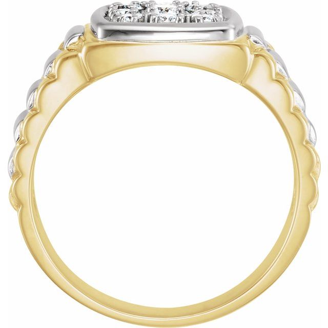 14K Yellow/White 3/8 CTW Diamond Ring