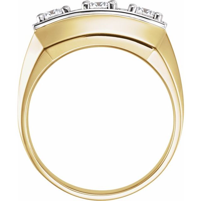 14K Yellow/White 9/10 CTW Natural Diamond Men-s Ring