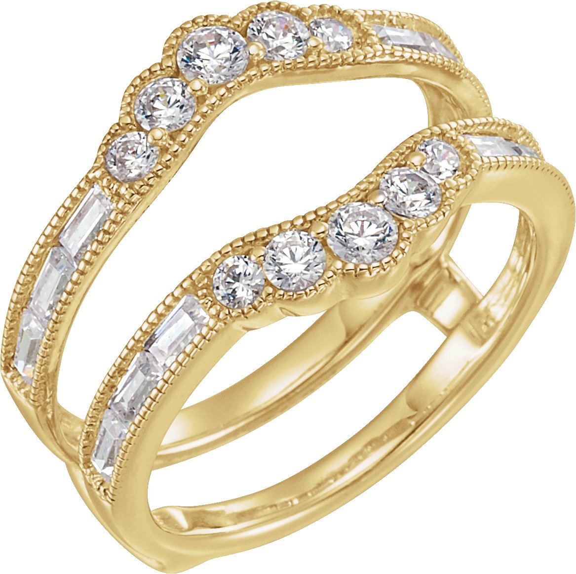 14K Yellow 1 CTW Diamond Ring Guard Ref 13310644