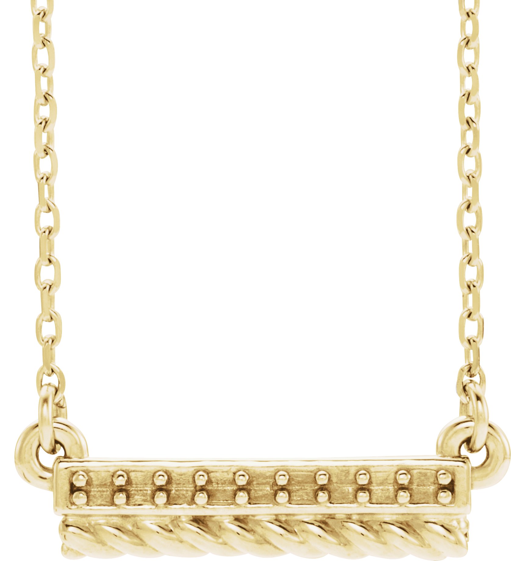 Rope Bar Necklace or Center