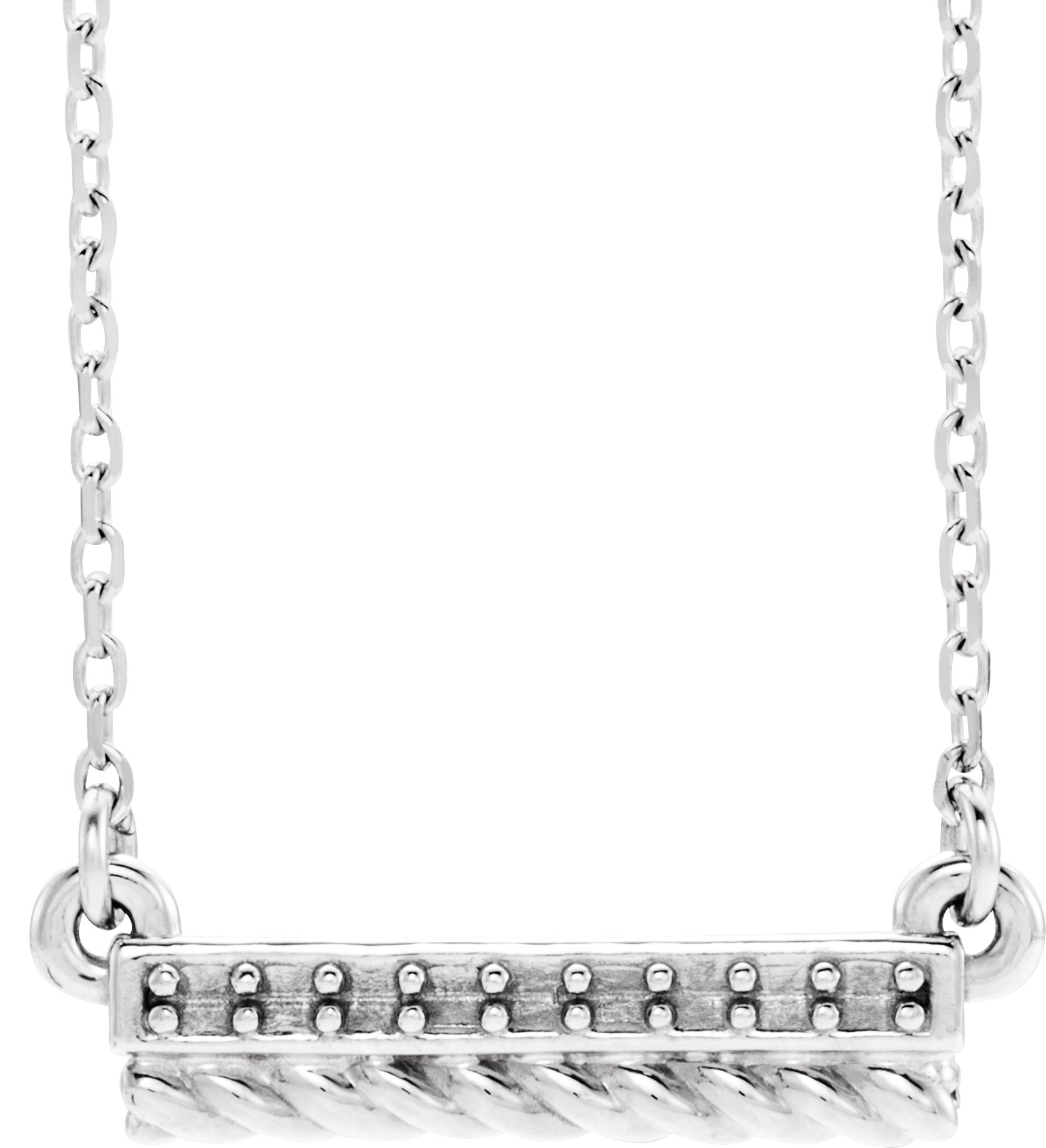 Rope Bar Necklace or Center