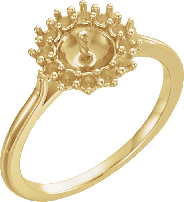 Halo-Style Pearl Ring