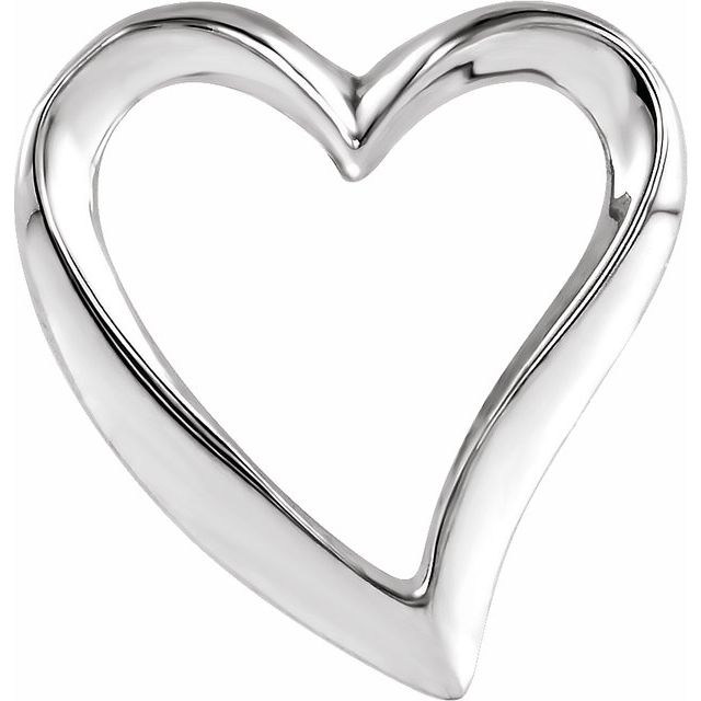 Sterling Silver Heart Slide Pendant