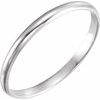 14K White 1.6 mm Youth Band Size 1.75