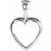 Sterling Silver 15x10 mm Open Heart Pendant