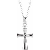 Sterling Silver Cross Ash Holder 18