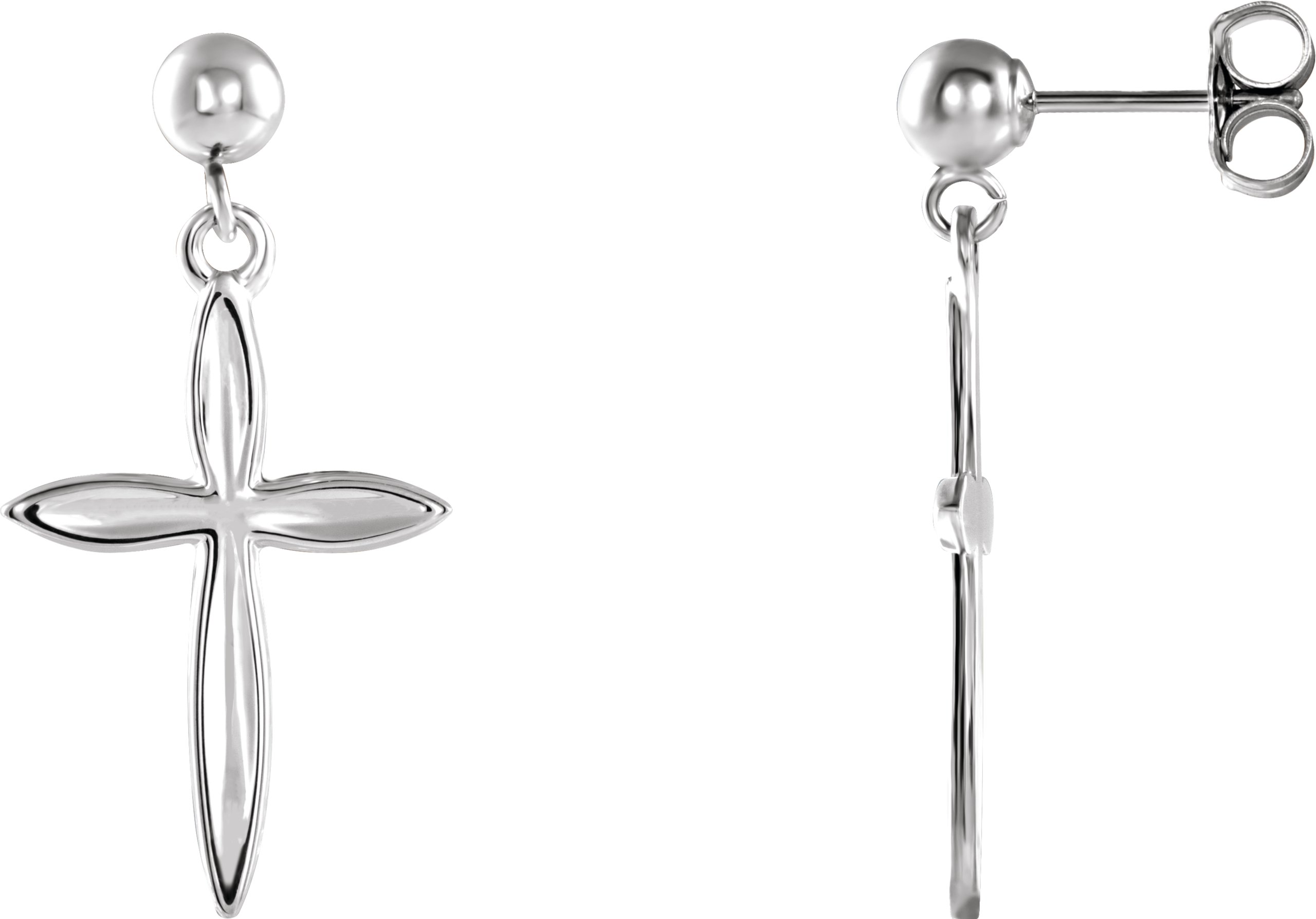Cross & Ball Earrings