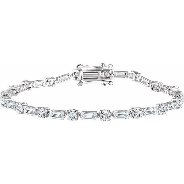 Sterling Silver Cubic Zirconia Line 7