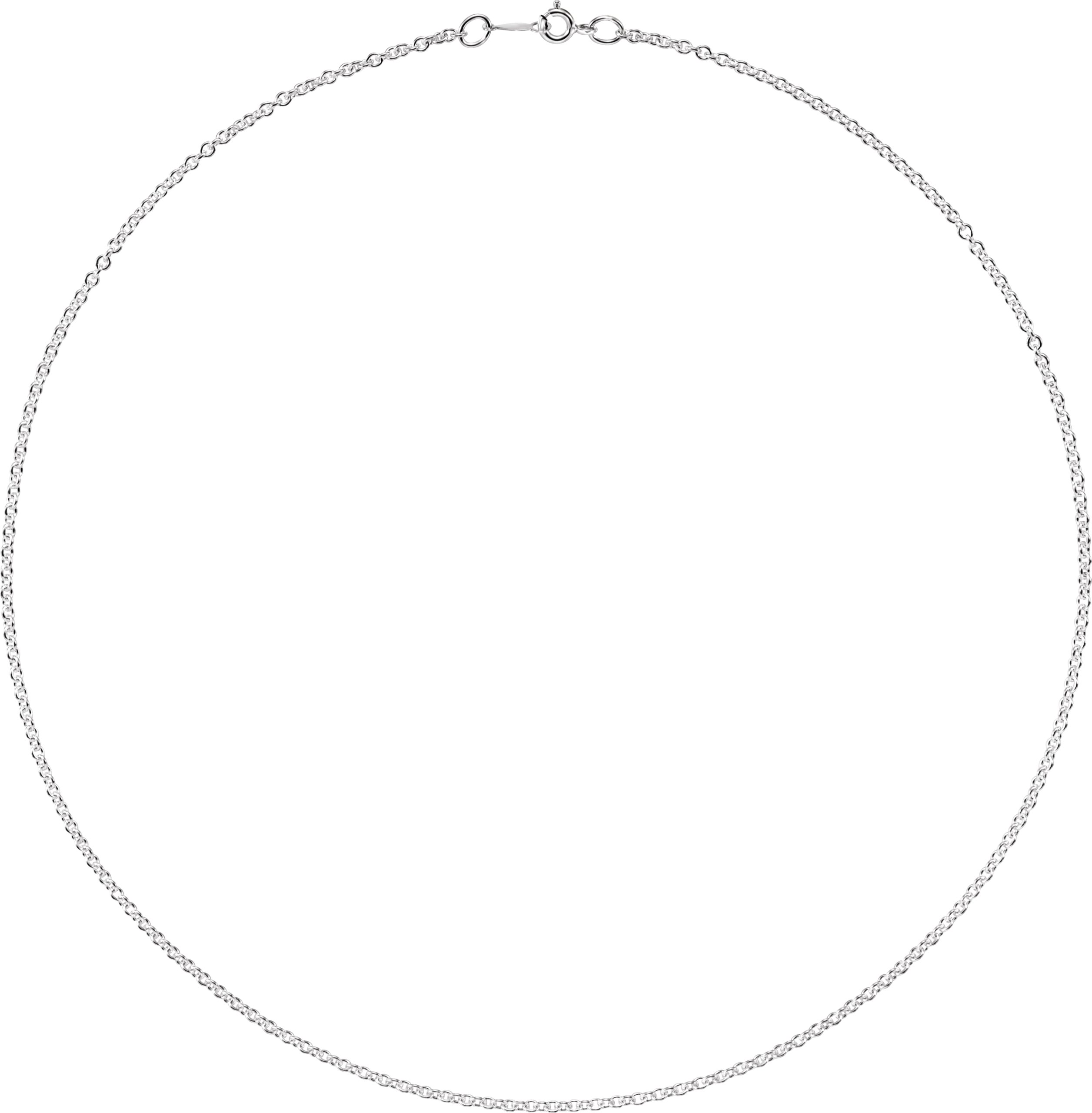 Alternative view of 2.1 mm Cable Chain  – Sterling Silver