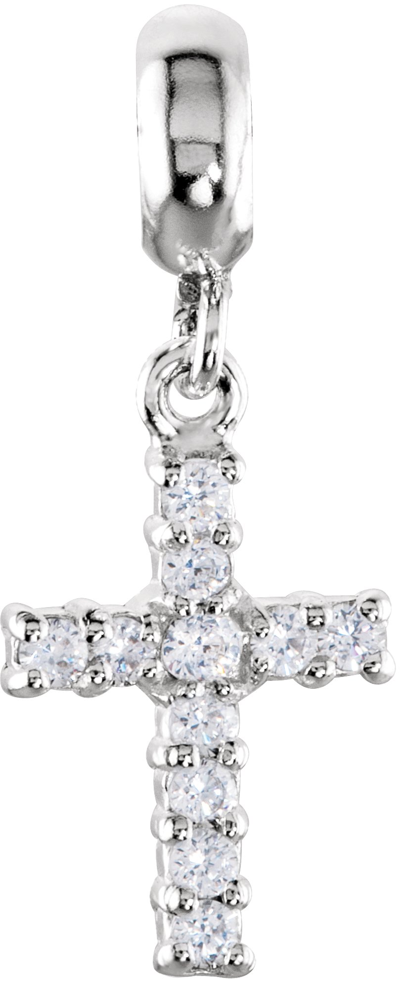 Kera&reg; Cubic Zirconia Cross Charm