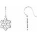 Sterling Silver 19.75x15 mm Petite Snowflake Earrings