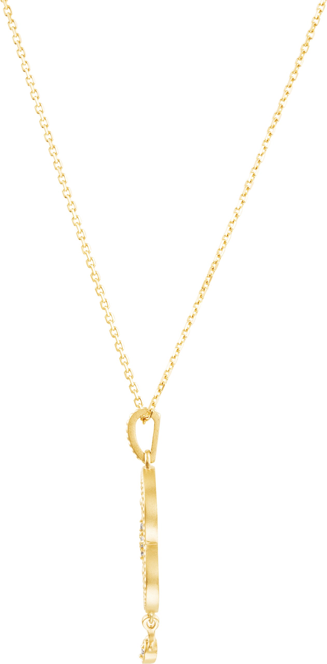 Alternative view of .08 CTW Natural Diamond Necklace – 14K Yellow Gold