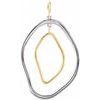 Sterling Silver and 14K Yellow Open Silhouette Pendant Ref. 3415894