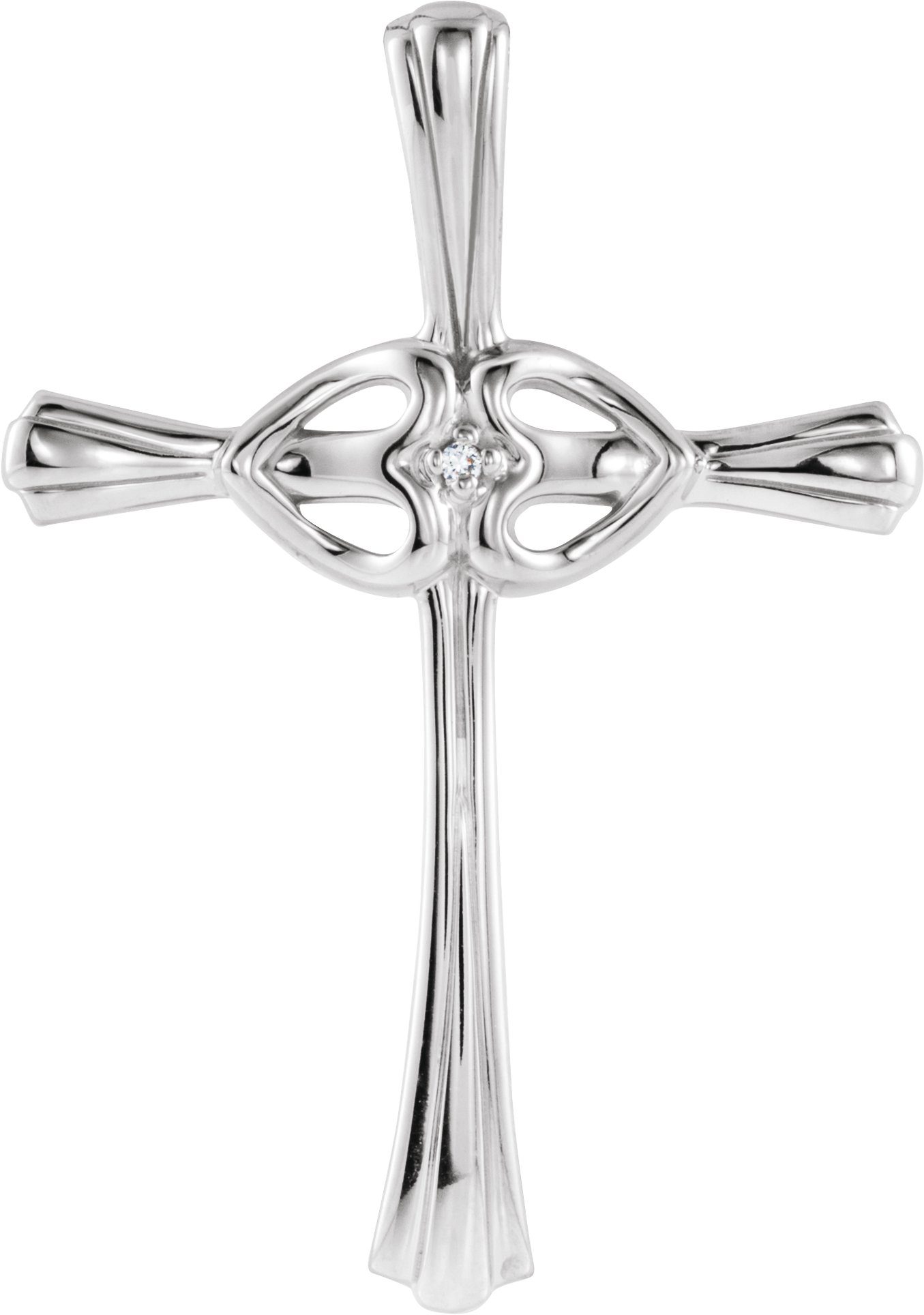 .005 CT Natural Diamond Cross Pendant