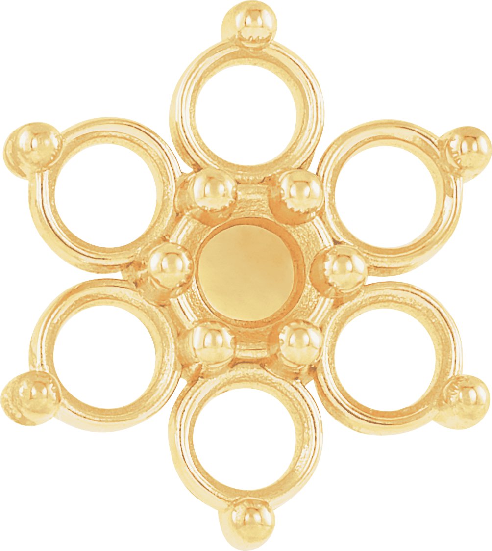Round Cluster Earring Setting
