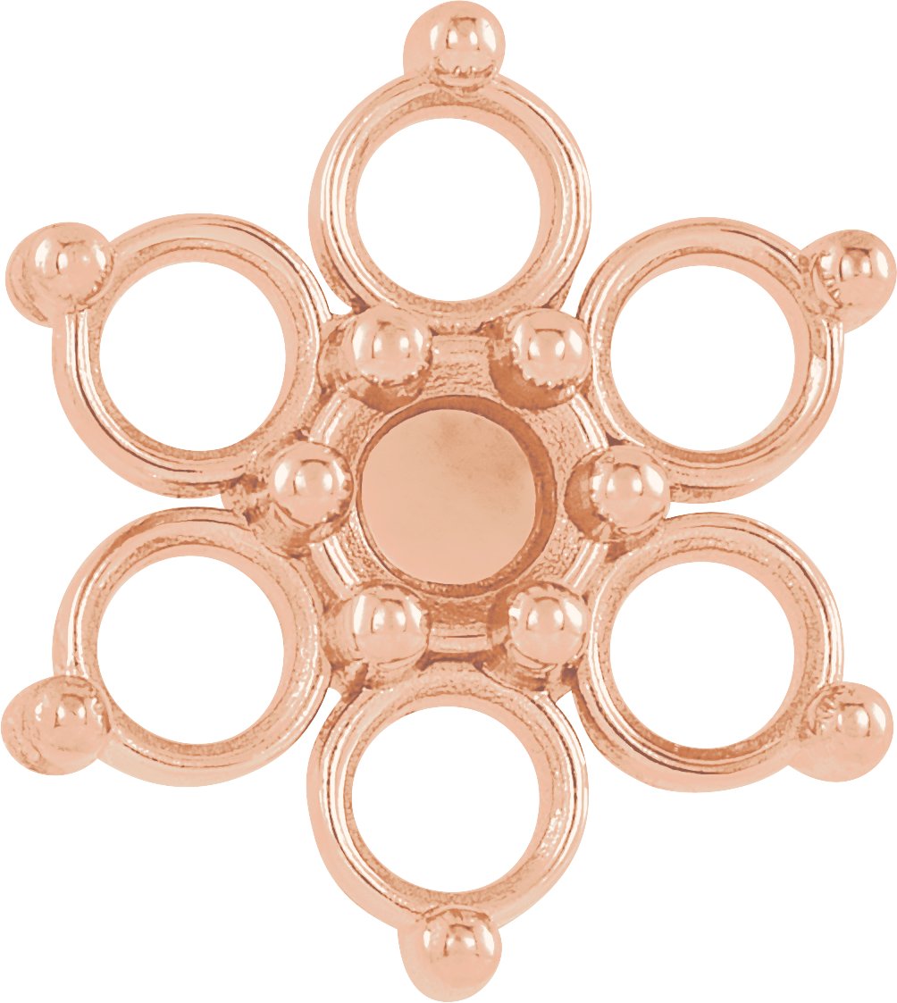 Round Cluster Earring Setting