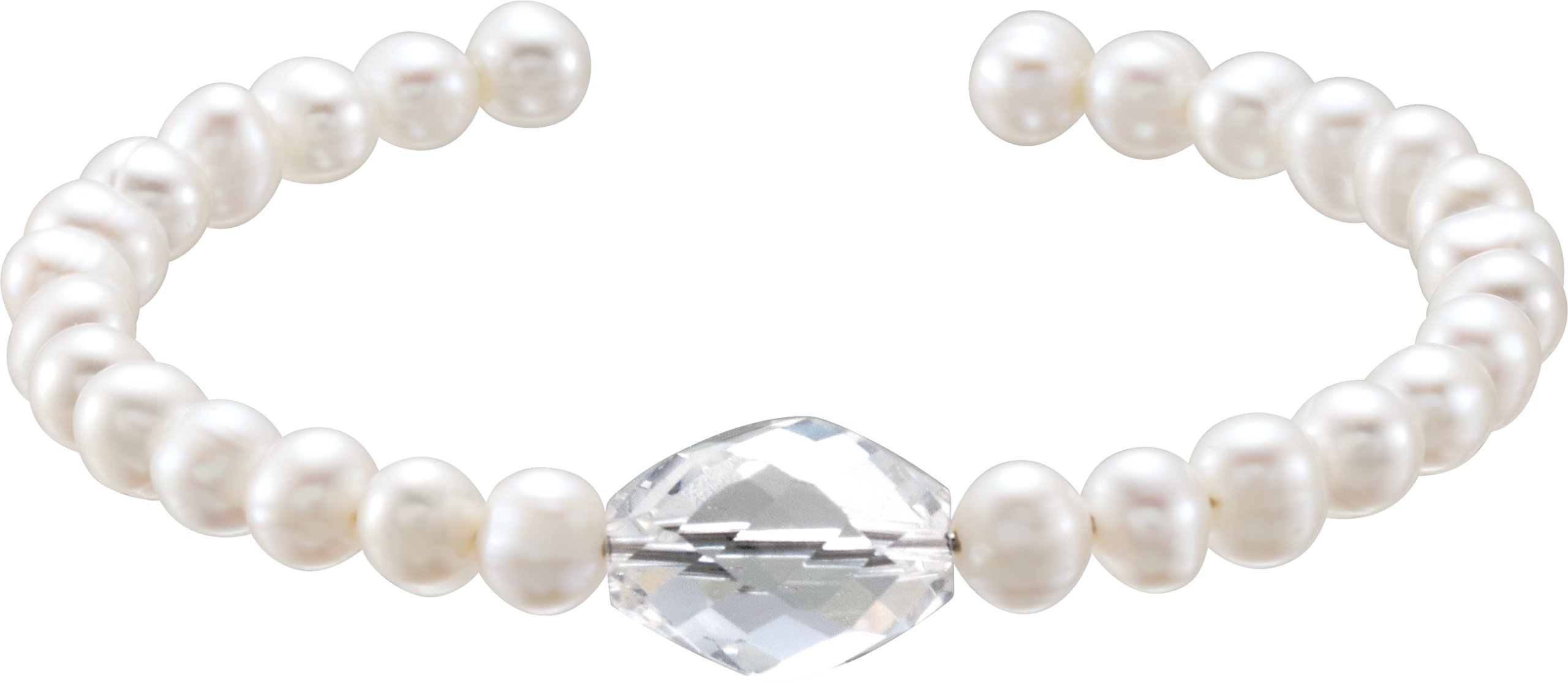 Freshwater Cultured Pearl & Crystal Bracelet