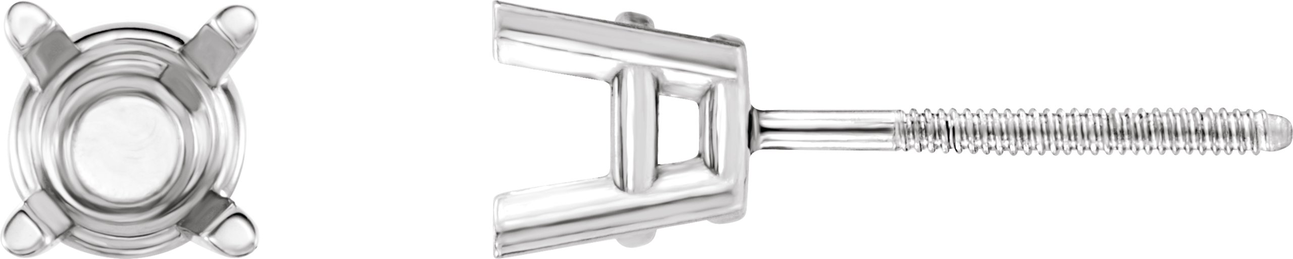 Round 4-Prong Stud Earrings