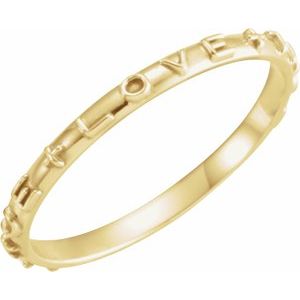 10K Yellow True Love Chastity Ring Size 6