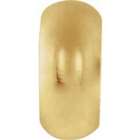 18K Yellow Gold-Plated Sterling Silver 7x2.9 mm Kera® Stopper Bead with Silicone Insert