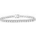 Sterling Silver Imitation White Cubic Zirconia 7