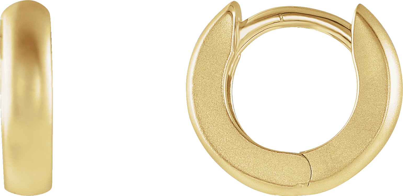 14K Yellow 17 mm Hinged Hoop Earrings