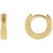 14K Yellow 9.5 mm Hinged Huggie Hoop Earrings
