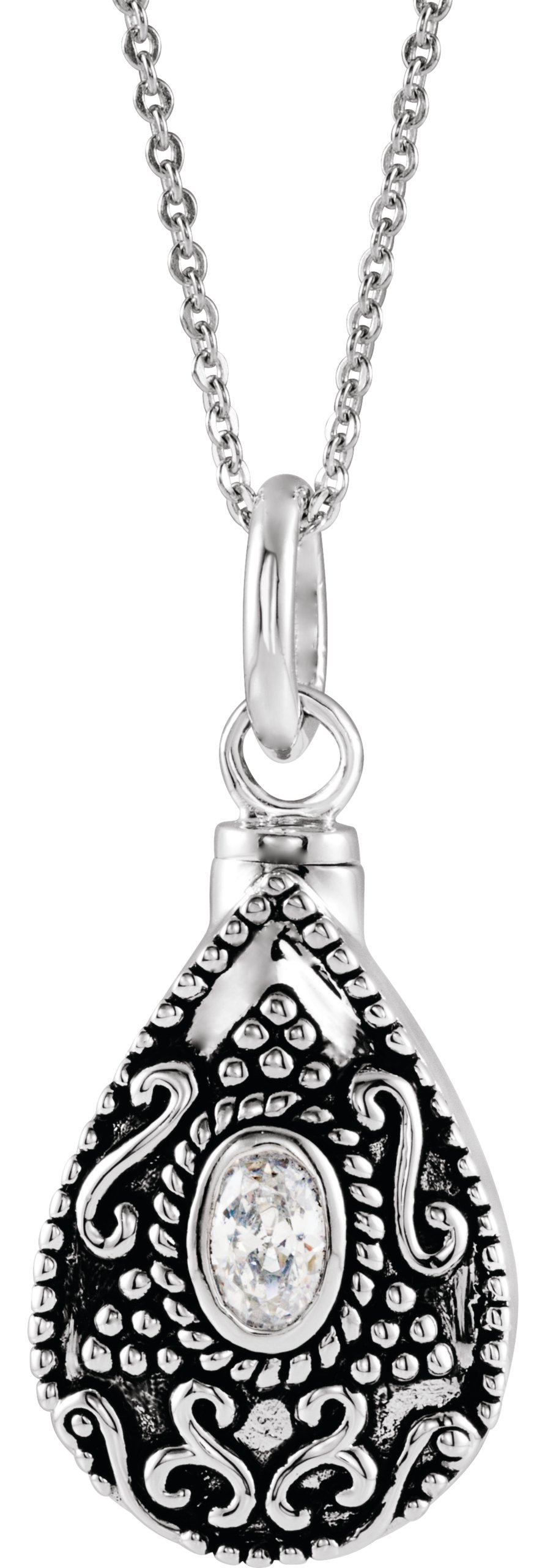 Tear Ash Holder Birthstone Necklace