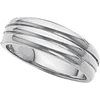 14K White 6 mm Grooved Tapered Band Ref 58046