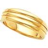 14K Yellow 6 mm Grooved Tapered Band Size 11 Ref 162513
