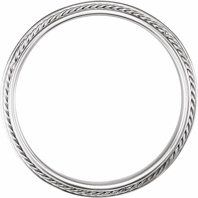 14K White 4.5 mm Rope Band  Size 12