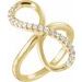 14K Yellow 1/4 CTW Natural Diamond Infinity-Inspired Ring