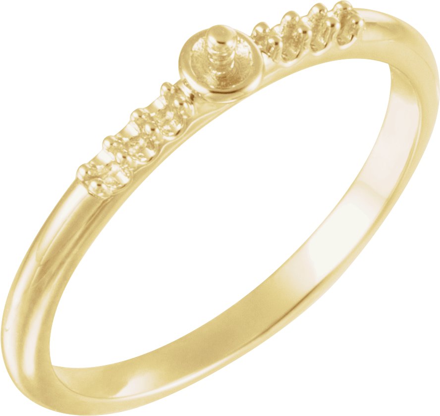 Accented Stackable Pearl Ring