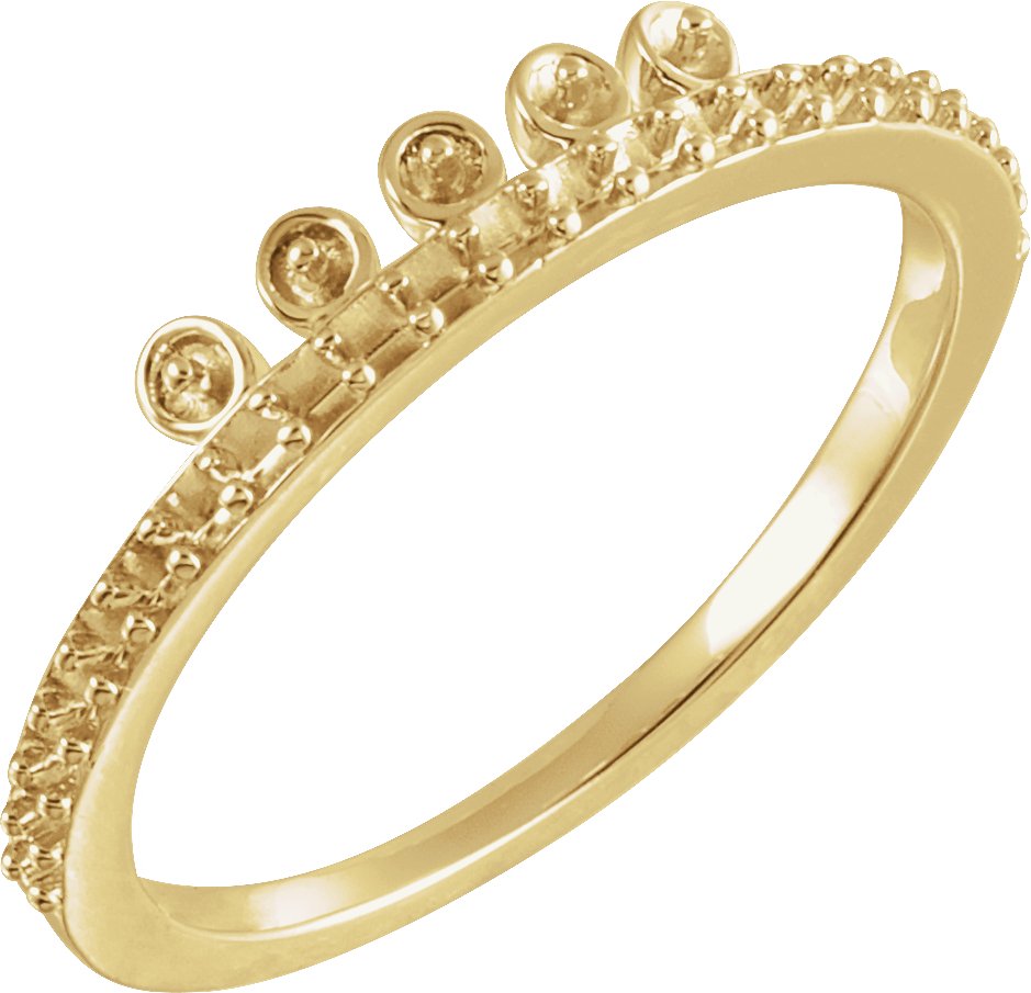 Accented Stackable Pearl Ring