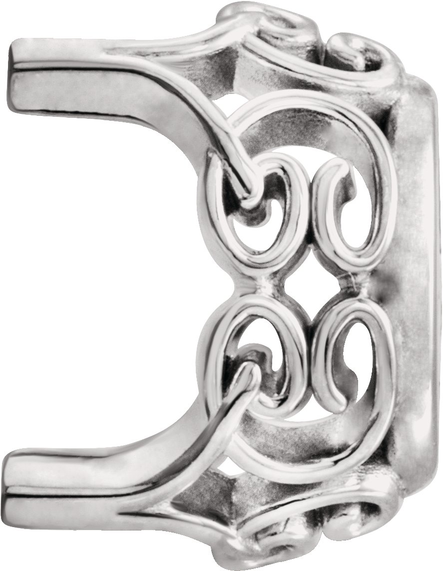 Lace-Style Scroll Earring Setting