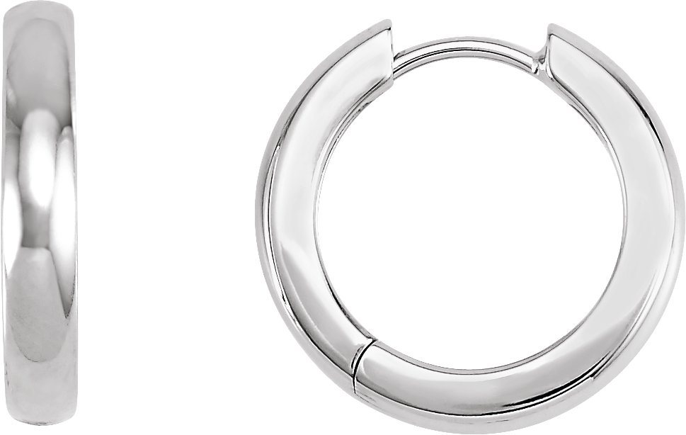 Platinum 17.5 mm Hoop Earrings