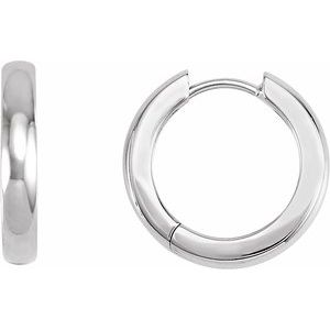 Platinum 17.5 mm Hoop Earrings