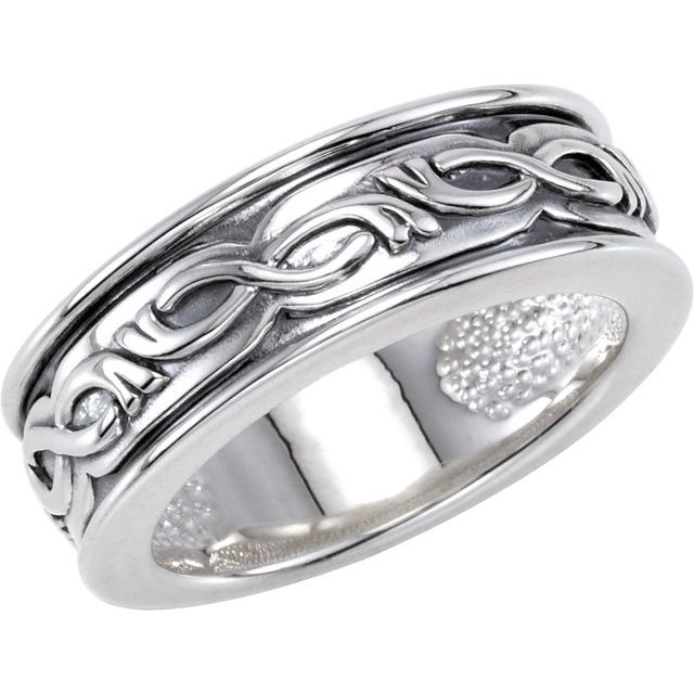 Sterling Silver Patterned Band