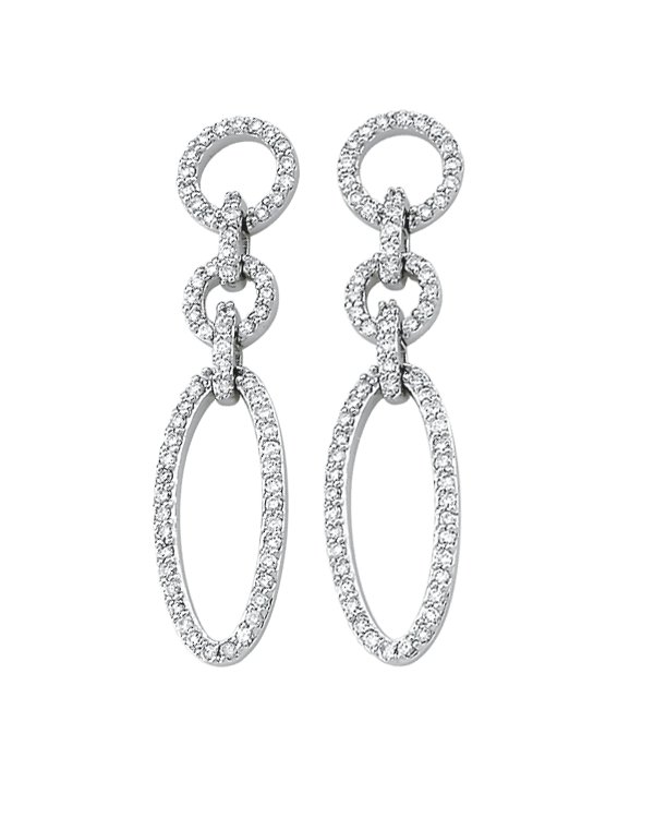 14K White 5/8 CTW Natural Diamond Earrings