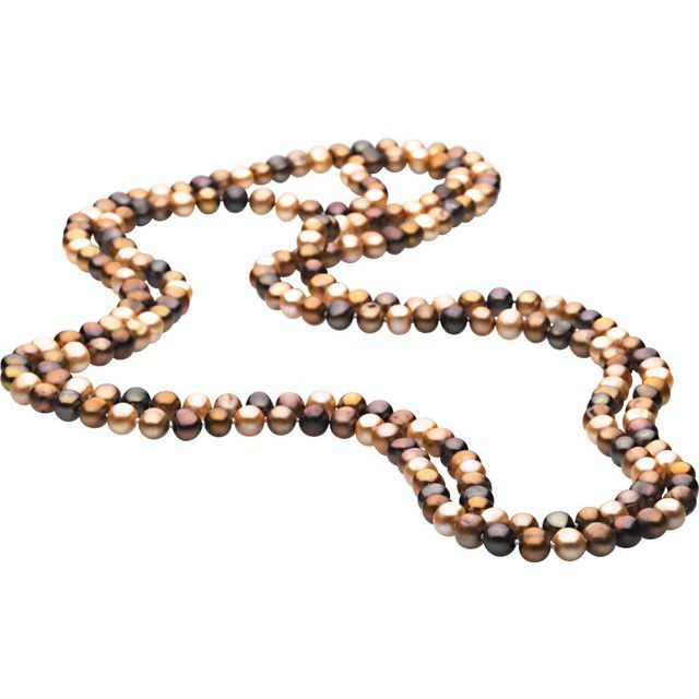 Freshwater Cultured Dyed Chocolate Pearl Rope 72