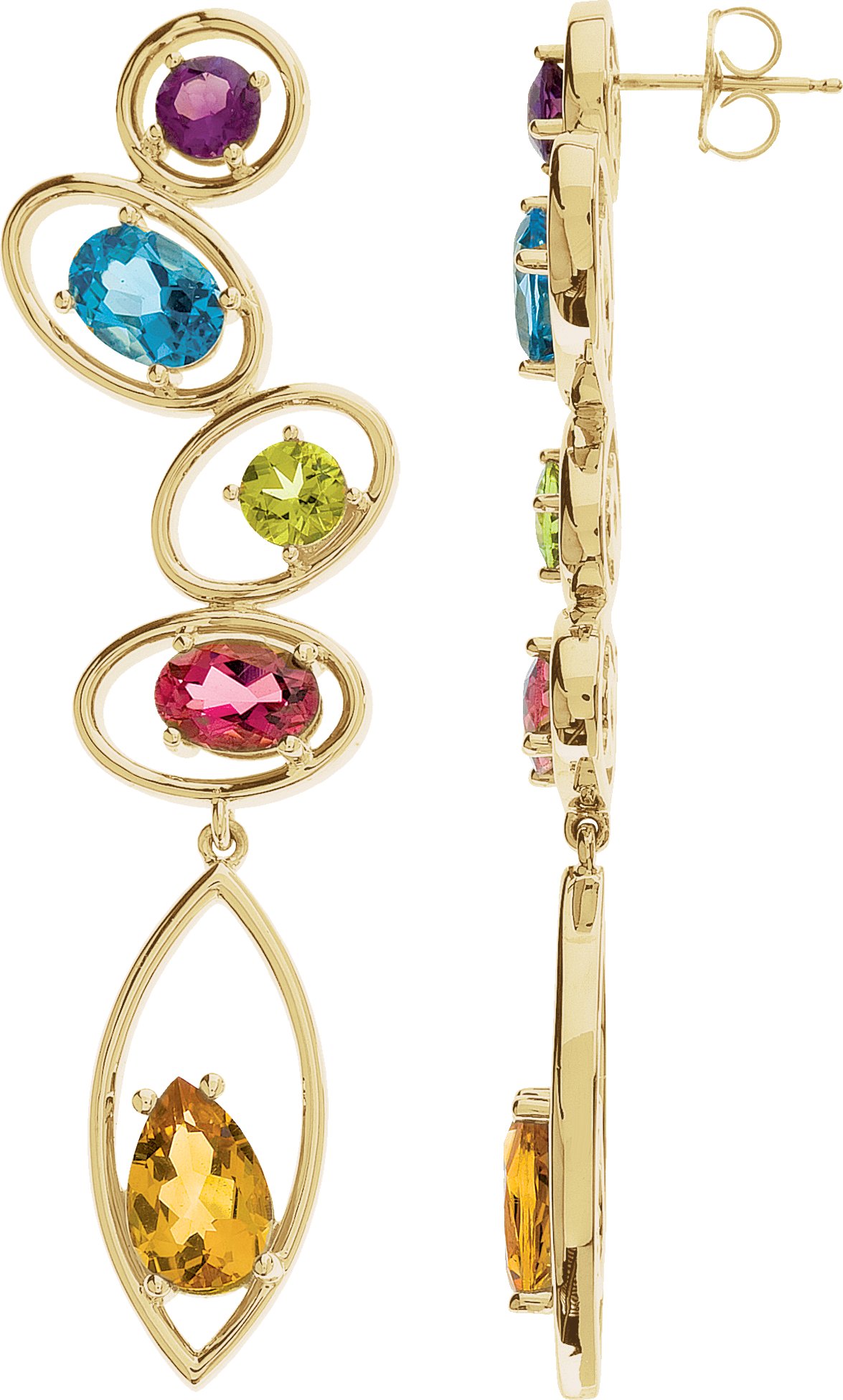 Multi Gemstone Earrings Ref 2827924