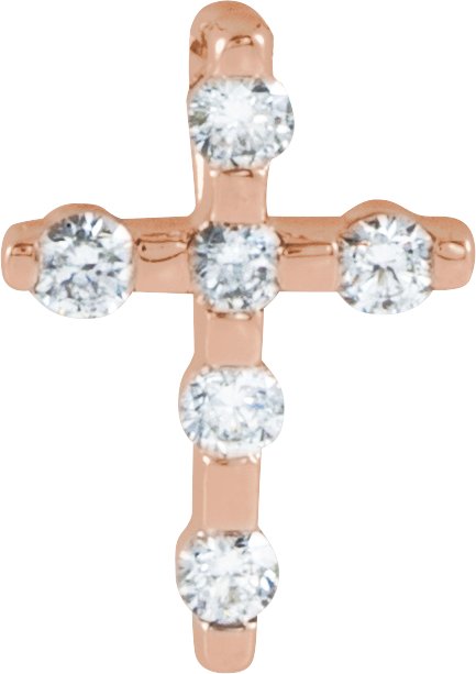 14K Rose .10 CTW Diamond Cross Pendant Ref. 13528491