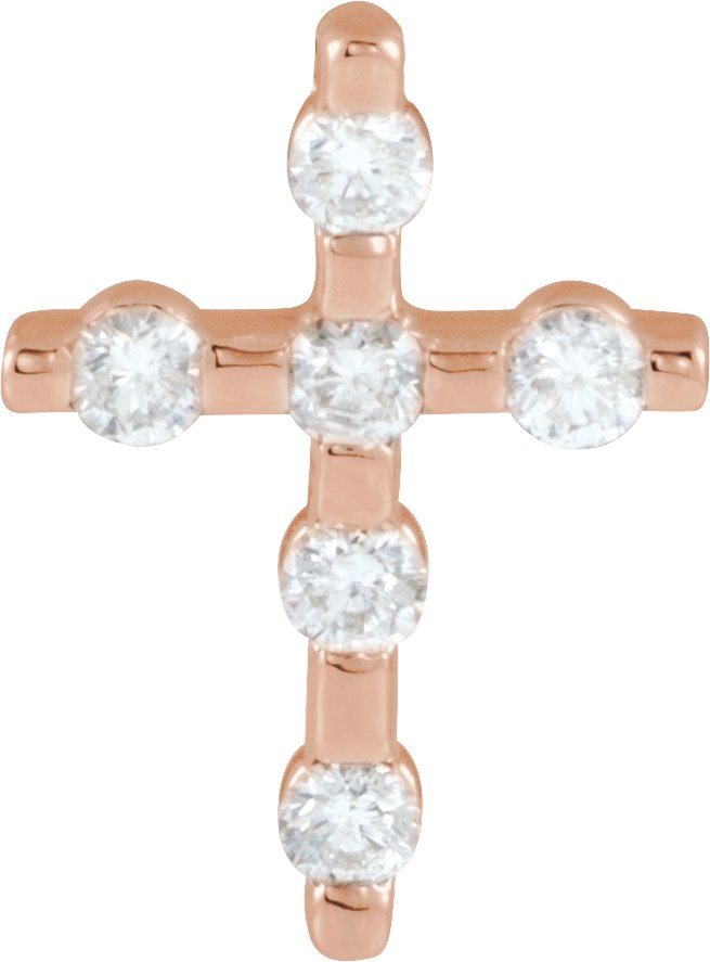 14K Rose .20 CTW Diamond Cross Pendant Ref. 13528501